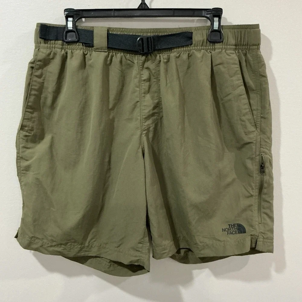 The North Face FlashDry Belted Hiking Shorts green Mens Size L Gorpcore Green